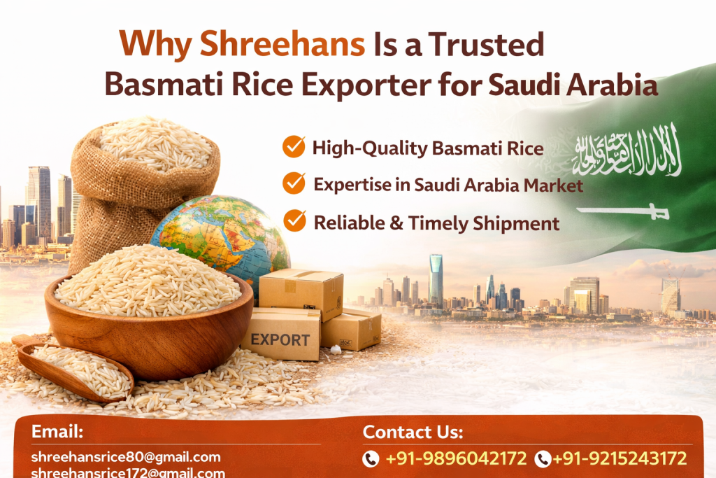 Why Shreehans Is a Trusted Basmati Rice Exporter for Saudi Arabia