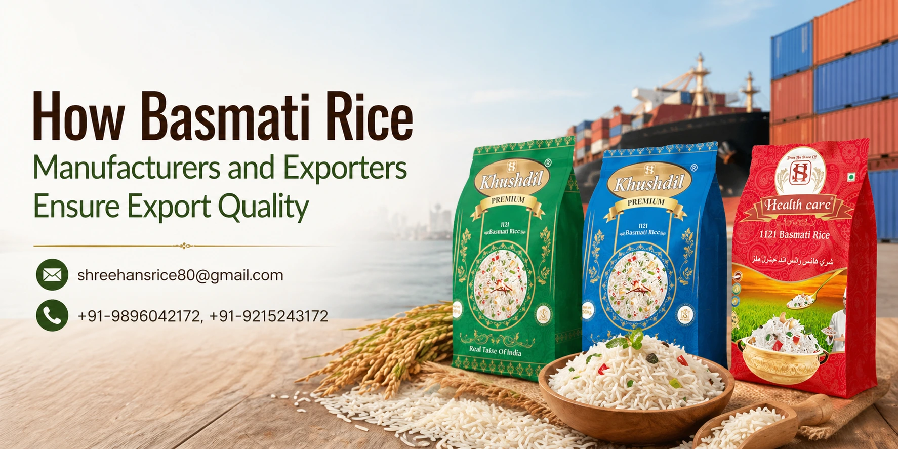 How Basmati Rice Manufacturers and Exporters Ensure Export Quality